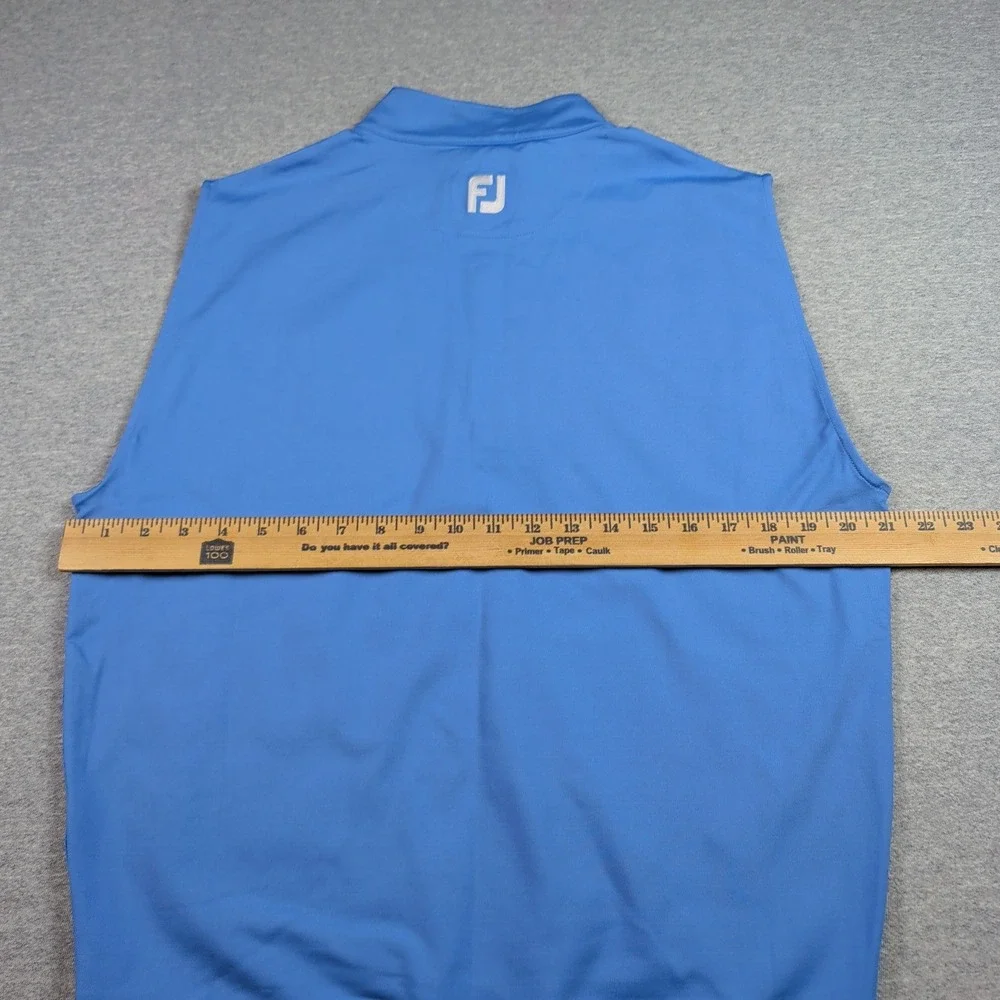 FootJoy Hoag Classic Golf 1/2 zip gathered waist Vest Men S Lagoon Blue NWT